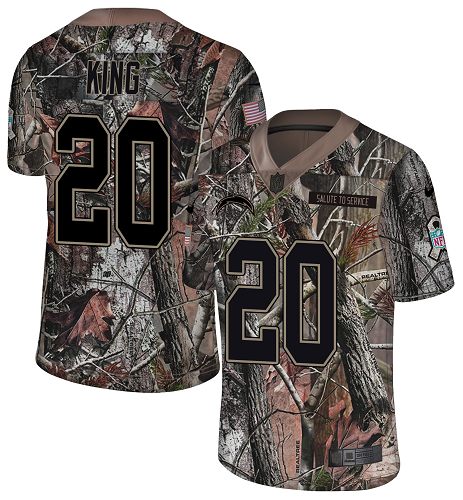 Nike Chargers #20 Desmond King Camo Men's Stitched NFL Limited Rush Realtree Jersey