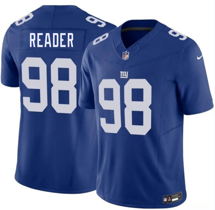 Men's New York Giants #98 D.J. Reader Blue 2026 F.U.S.E. Vapor Untouchable Limited Stitched Jersey