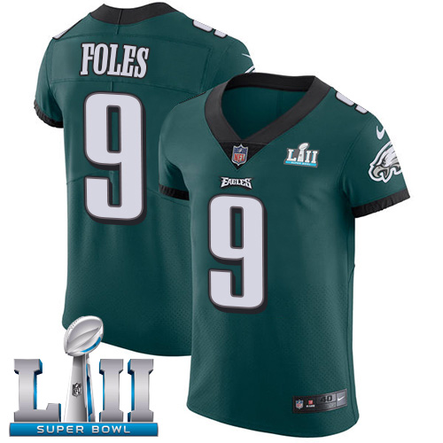 Nike Eagles #9 Nick Foles Midnight Green Team Color Super Bowl LII Men's Stitched NFL Vapor Untouchable Elite Jersey
