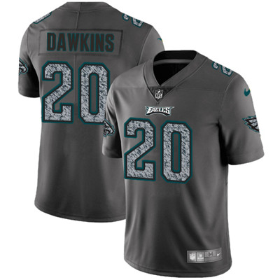 Nike Eagles #20 Brian Dawkins Gray Static Men's NFL Vapor Untouchable Game Jersey