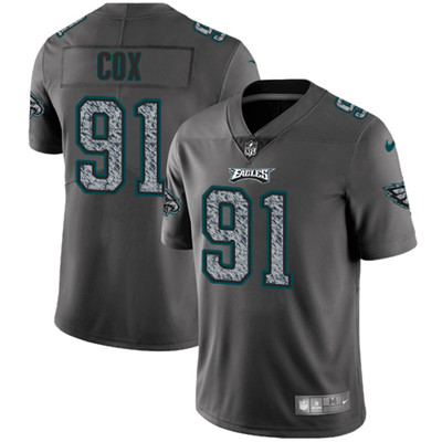Nike Eagles #91 Fletcher Cox Gray Static Men's NFL Vapor Untouchable Game Jersey