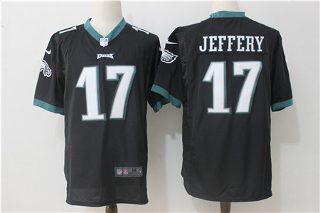 Nike Eagles #17 Alshon Jeffery Midnight Black Team Color Men's Stitched NFL New Game Jersey