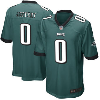 Men's Philadelphia Eagles Alshon Jeffery Nike Green Game Jersey