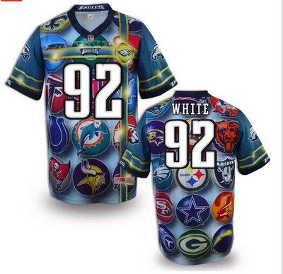Philadelphia Eagles#92 White Valuable elite jeryseys (5)