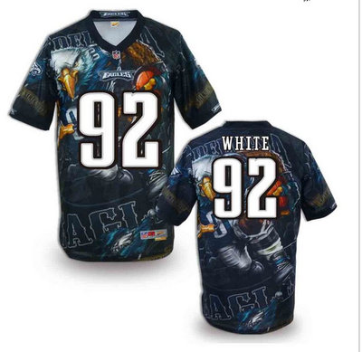 Philadelphia Eagles#92 White Valuable elite jeryseys (2)