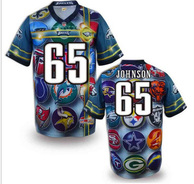 Philadelphia Eagles#65 Johnson Valuable elite jeryseys (4)