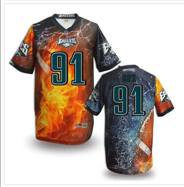 Philadelphia Eagles #91 COX Men's Stitched NFL Elite Fanatical Version Jersey (5)