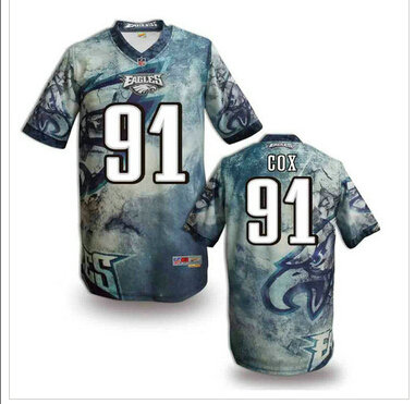 Philadelphia Eagles #91 COX Men's Stitched NFL Elite Fanatical Version Jersey (4)