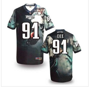 Philadelphia Eagles #91 COX Men's Stitched NFL Elite Fanatical Version Jersey (3)