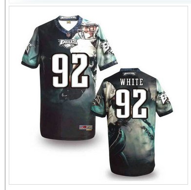 Philadelphia Eagles #92 WHITE Men's Stitched NFL Elite Fanatical Version Jersey (3)