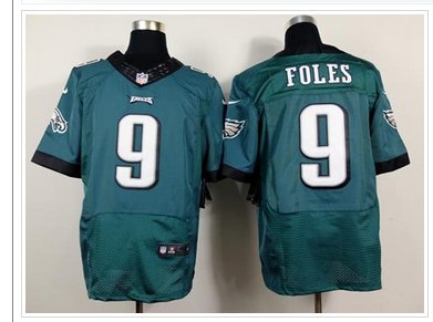 NEW Philadelphia Eagles #9 Nick Foles Midnight Green Team Color NFL New Elite Jersey