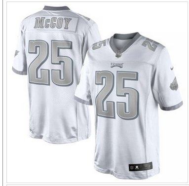 Philadelphia Eagles #25 LeSean McCoy White Platinum Jersey