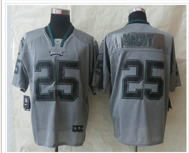 New Philadelphia Eagles #25 LeSean McCoy Lights Out Grey Elite Jerseys