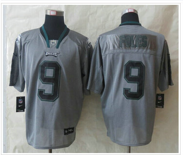New Philadelphia Eagles #9 Nick Foles Lights Out Grey Elite Jerseys