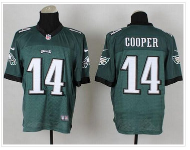 New Philadelphia Eagles #14 Riley Cooper Green Team Color NFL Elite Jersey