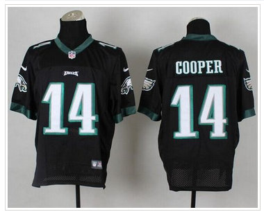 New Philadelphia Eagles #14 Riley Cooper Black NFL Elite Jersey
