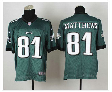 New Philadelphia Eagles #81 Jordan Matthews Midnight Green Team Color NFL Elite Jersey
