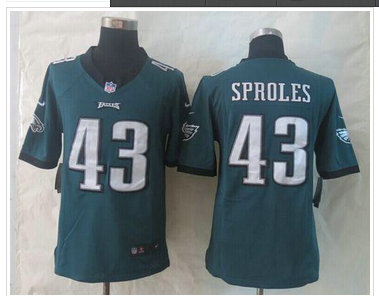 New Philadelphia Eagles #43 Darren Sproles Midnight Green Team Color NFL Game Jersey
