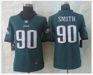 New Philadelphia Eagles #90 Marcus Smith Midnight Green Team Color NFL Game Jersey