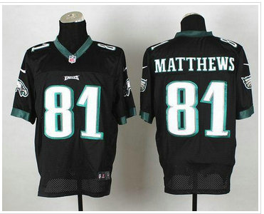 New Philadelphia Eagles #81 Jordan Matthews Black NFL Elite Jersey