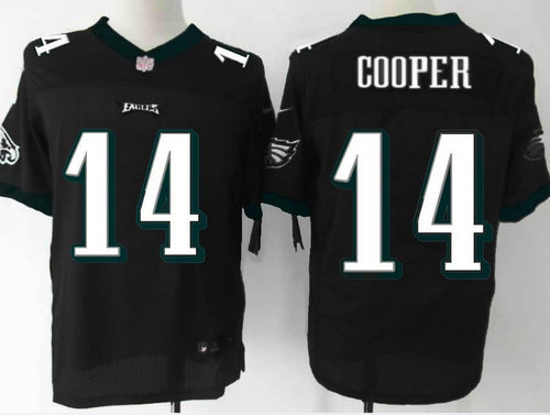 NEW Philadelphia Eagles #14 Riley Cooper Black NFL Elite Jerseys
