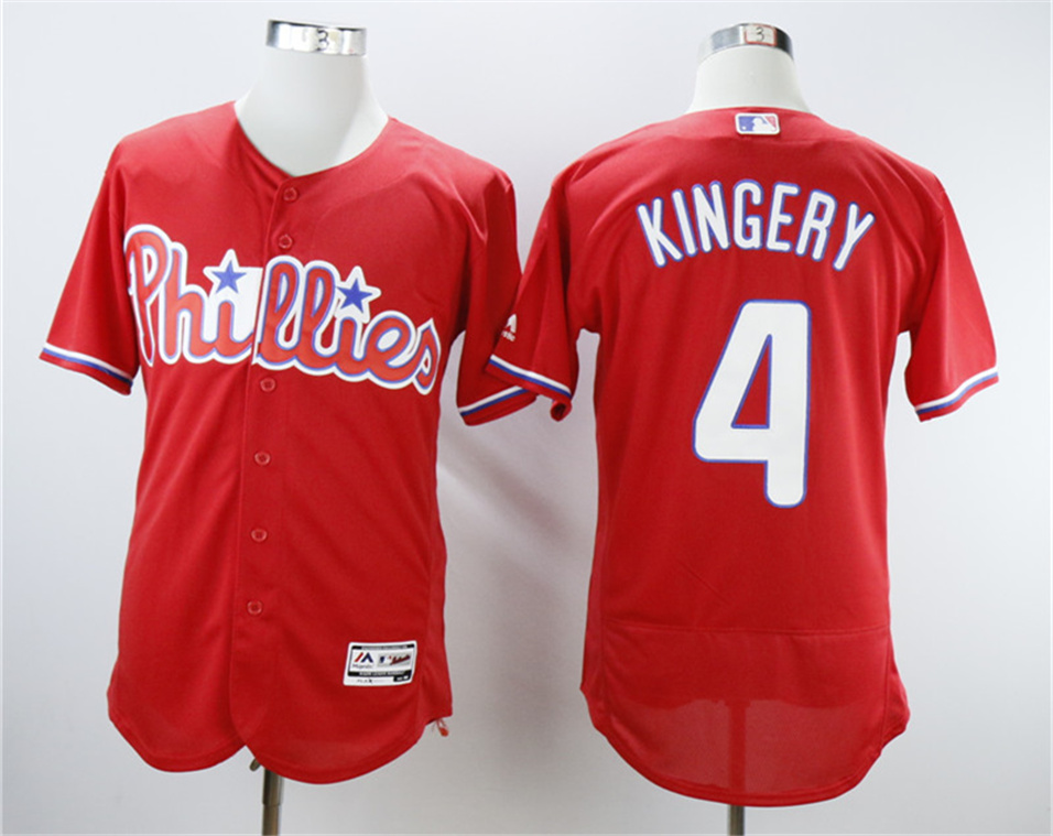 Phillies #4 Scott Kingery Red Flexbase Jersey