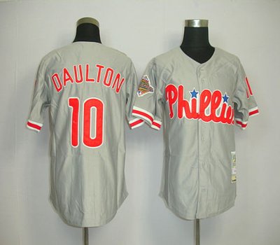 Philadelphia Phillies 10 Darren Daulton Grey Mitch