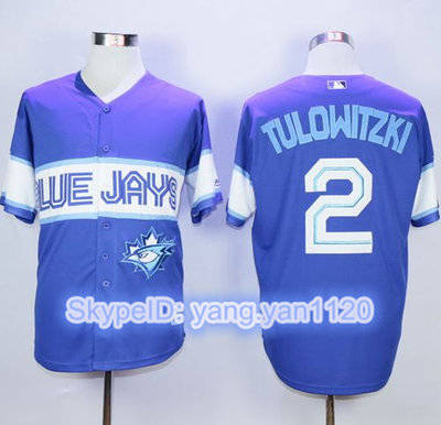 Blue Jays #2 Troy Tulowitzki Blue Exclusive New Cool Base Stitched MLB Jersey