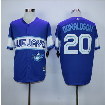 Toronto Blue Jays #20 Josh Donaldson Blue Exclusive New Cool Base Stitched MLB Jersey