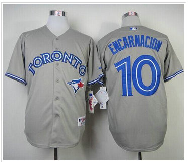 Toronto Blue Jays #10 Edwin Encarnacion Grey Stitched Baseball Jersey