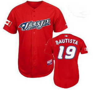 Toronto Blue Jays 19 Jose Bautista Red Cool Base Jersey