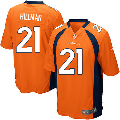 Men's Nike Denver Broncos #21 Ronnie Hillman Game Orange Team Color NFL Jersey