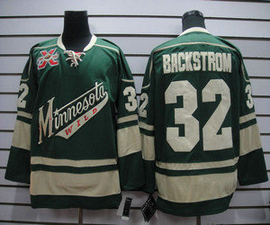 nhl jerseys minnesota wild 32# backstrom green(10th)
