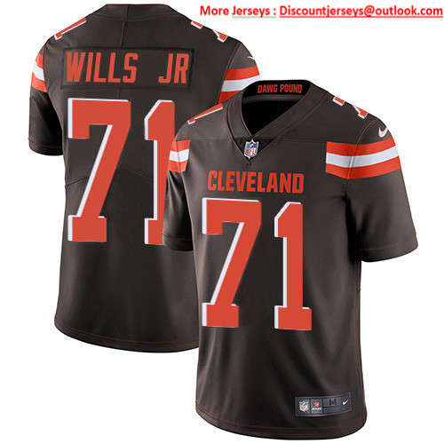 Nike Browns #71 Jedrick Wills JR Brown Team Color Men's Stitched NFL Vapor Untouchable Limited Jersey