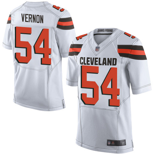 Browns #54 Olivier Vernon White Men's Stitched Football New Elite Jersey