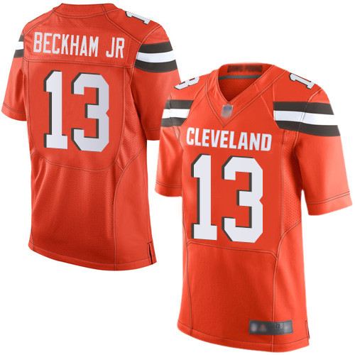 Browns #13 Odell Beckham Jr Orange Alternate Men's Stitched Football New Elite Jersey