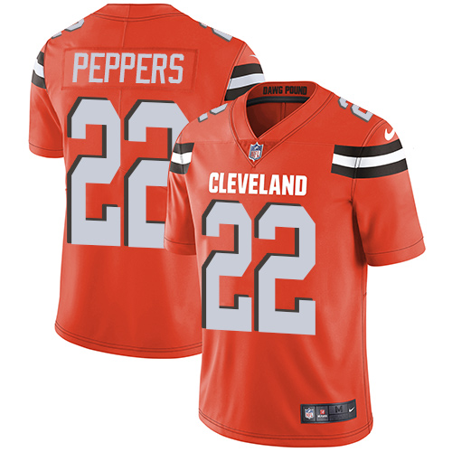 Nike Browns #22 Jabrill Peppers Orange Alternate Men's Stitched NFL Vapor Untouchable Limited Jersey