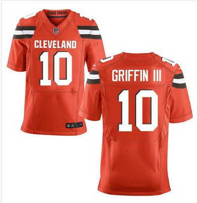 Nike Browns #10 Robert Griffin III Orange Alternate Men's Stitched NFL New Elite Jersey