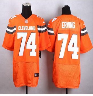 New Cleveland Browns #74 Cameron Erving Orange Alternate Men's Stitched NFL New Elite Jersey