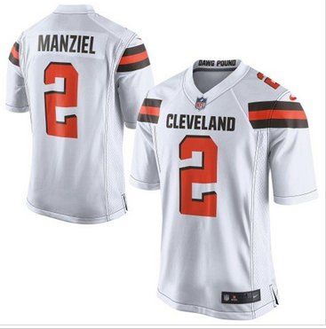 New Cleveland Browns #2 Johnny Manziel White Men's Stitched NFL New Elite Jersey