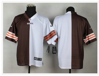 NEW Cleveland Browns Bank Men's Stitched Elite Split Jersey