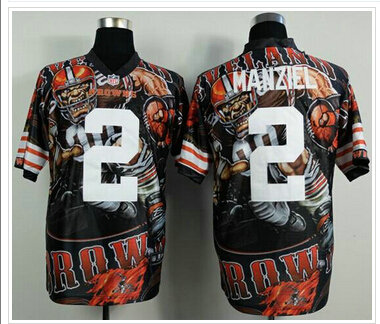 NEW Cleveland Browns #2 Johnny Manziel Team Color NFL Elite Fanatical Version Jersey