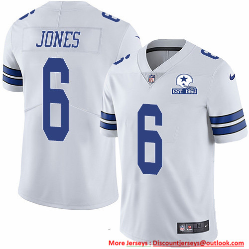Nike Cowboys #6 Chris Jones White Men's Stitched With Established In 1960 Patch NFL Vapor Untouchable Limited Jersey