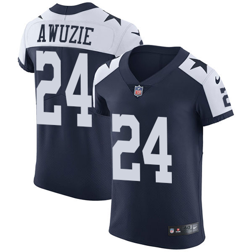 Nike Cowboys #24 Chidobe Awuzie Navy Blue Thanksgiving Men's Stitched NFL Vapor Untouchable Throwback Elite Jersey