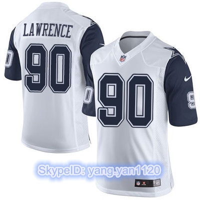 Nike Cowboys #90 Demarcus Lawrence White Men's Stitched NFL Limited Rush Jersey