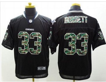 NEW Dallas Cowboys #33 Tony Dorsett Black NFL Elite Camo Fashion Jersey
