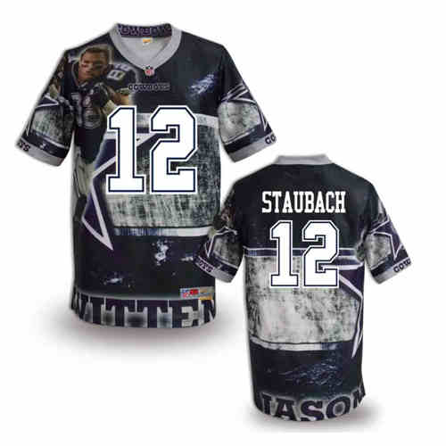 New Dallas Cowboys #12 Roger Staubach Color Elite Fanatical Version Jerseys