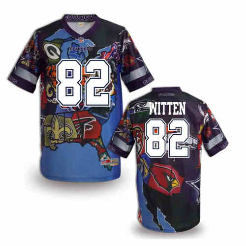 New Dallas Cowboys 82# Jason Witten Color NFL Elite Fanatical Version Jerseys
