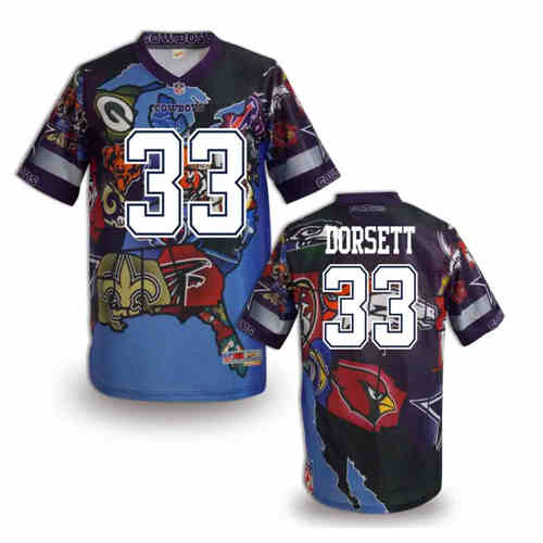 New Dallas Cowboys 33# Tony Dorsett Color NFL Elite Fanatical Version Jerseys