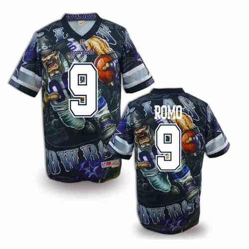 New Dallas Cowboys 9 Tony Romo Team Color Elite Fanatical Version Jerseys